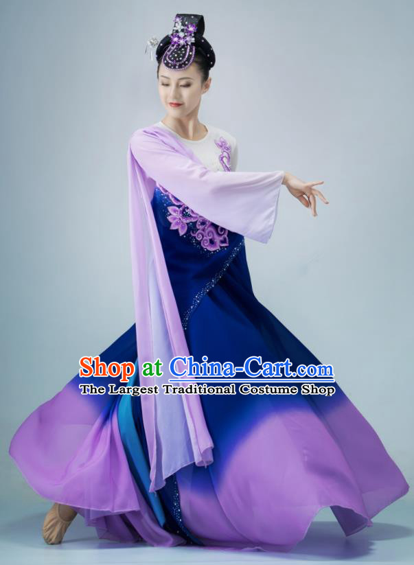 Chinese Classical Dance Costume Han Tang Dance Purple Dress Dance Competition Clothing