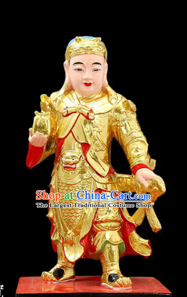 inches Resin Sculptures Handmade Zhou Cang and Guan Ping Statues