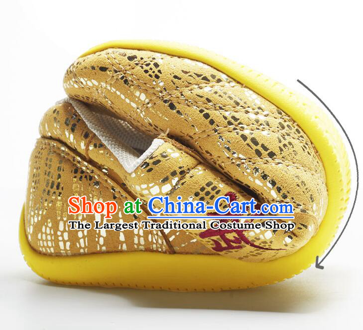 Top Handmade Golden Martial Arts Shoes Wushu Competition Shoes Chinese Kung Fu Shoes