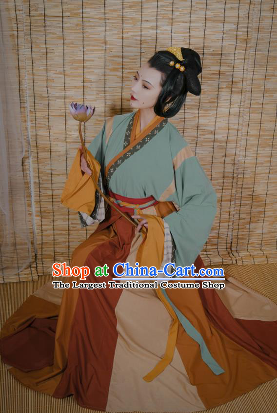 Chinese Traditional Historical Costumes Jin Dynasty Court Woman Clothing Ancient Imperial Consort Hanfu Dress