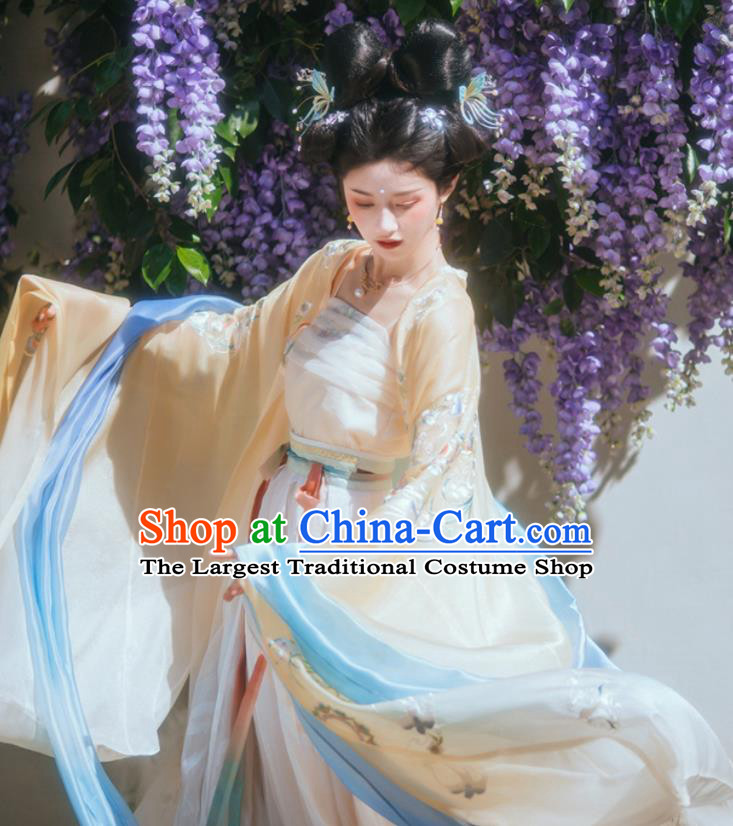 Chinese Traditional Hanfu Clothing Ancient Court Woman Dress Tang Dynasty Imperial Consort Garment Costumes