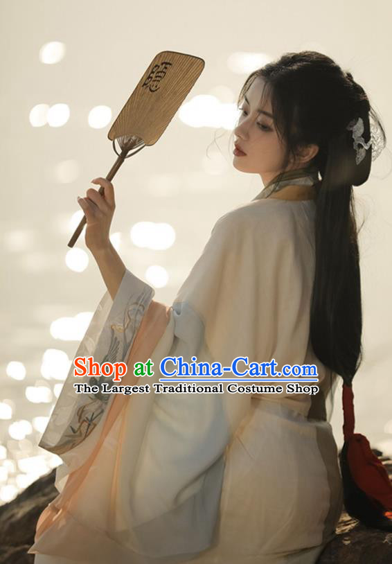 Chinese Jin Dynasty Palace Princess Garment Costumes Traditional Hanfu Clothing Ancient Female Swordsman Dresses