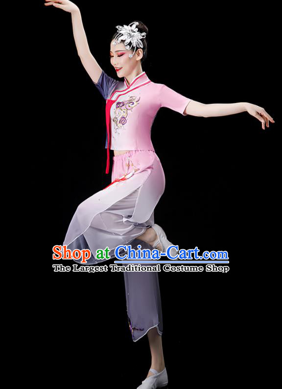 Chinese Stage Performance Clothing Folk Dance Dance Pink Outfit Yangko Dance Costume