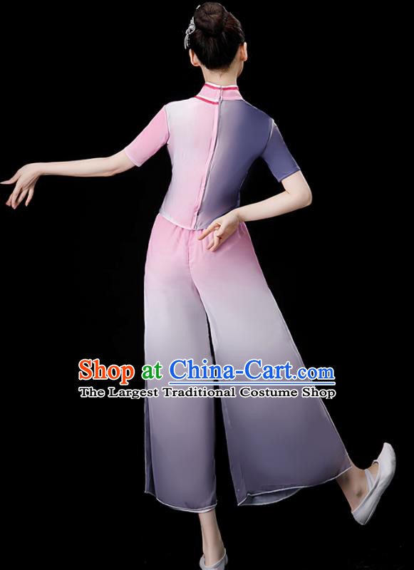 Chinese Stage Performance Clothing Folk Dance Dance Pink Outfit Yangko Dance Costume