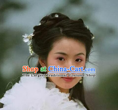 Chinese Ancient Princess Hair Clip Series Fairy From Wonderland Tian Wai Fei Xian Xiao Qi Cyrstal Tassels Hairpin