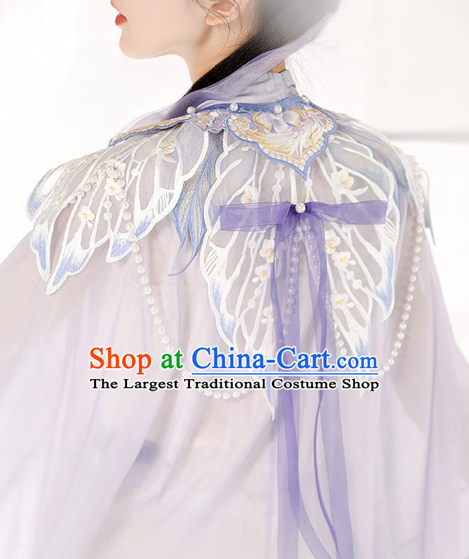 Chinese Ancient Palace Lady Clothing Ming Dynasty Princess Embroidered Dress Traditional Hanfu Garment Costumes