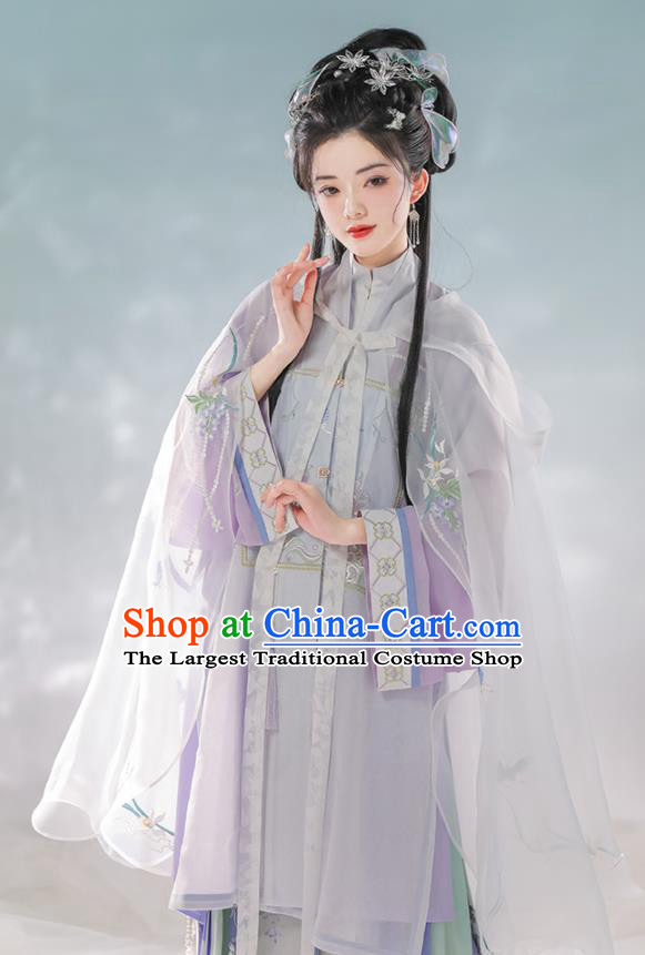 Chinese Ming Dynasty Historical Costumes Ancient Noble Lady Garments Traditional Hanfu Clothing