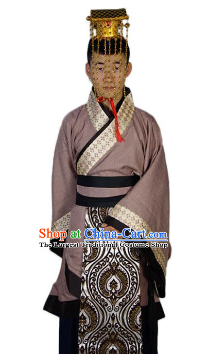 Chinese Ancient Scholar Clothing Han Dynasty Emperor Garment Costumes Traditional Official Robe