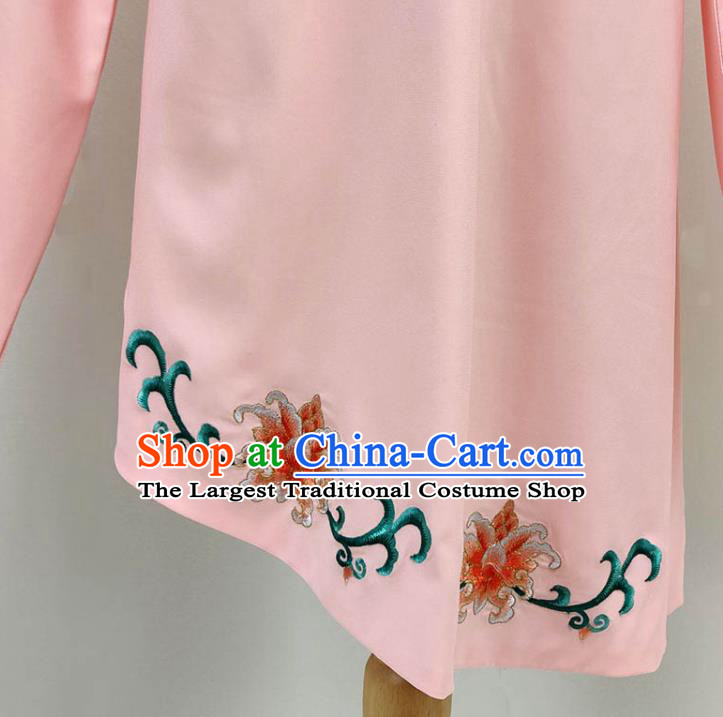 Chinese Peking Opera Diva Garment Costume Ancient Rich Lady Pink Dress Shaoxing Opera Actress Clothing