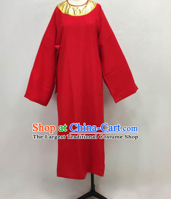 Chinese Peking Opera Xiaosheng Garment Costume Ancient Swordsman Red Robe Shaoxing Opera Xiao Shiyi Lang Clothing and Headpiece