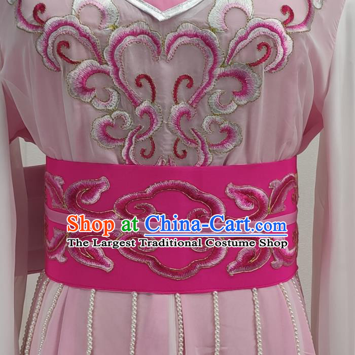 Chinese Shaoxing Opera Fairy Clothing Peking Opera Hua Tan Garment Costume Ancient Princess Pink Dress