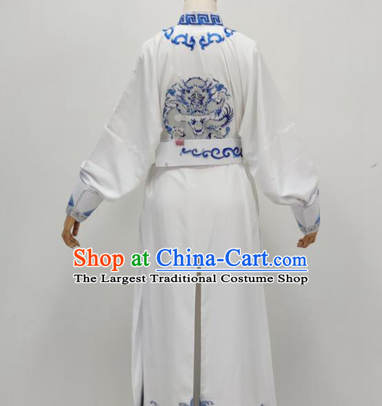 Chinese Beijing Opera Xiaosheng Garment Huangmei Opera Young Man Clothing Ancient Soldier Embroidered Costume