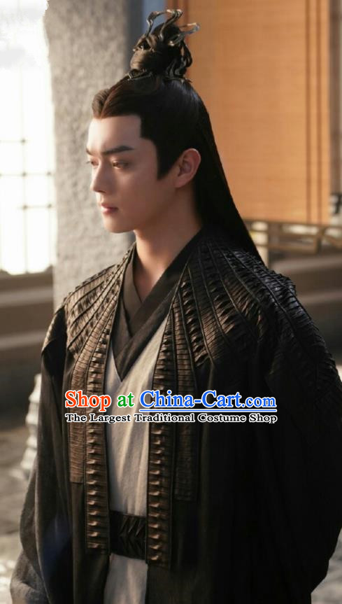 Chinese TV Series Ancient Love Poetry Bai Xuan Black Suit Ancient King Garment Costumes Swordsman Clothing