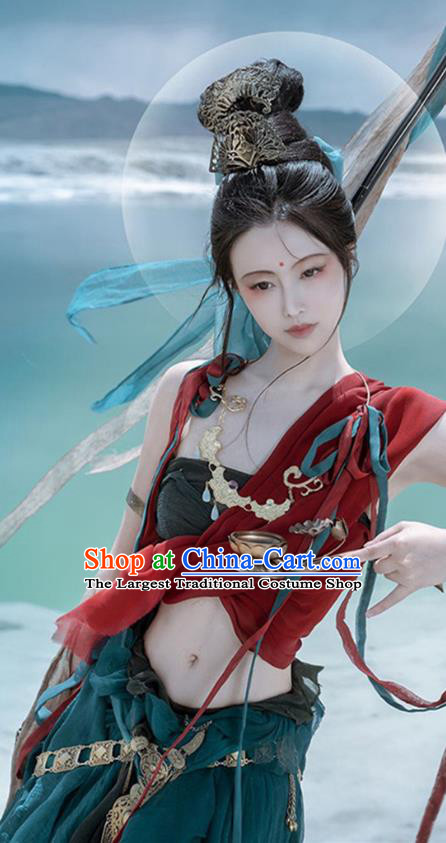 Chinese Ancient Goddess Dress Costume Dunhuang Flying Apsaras Dance Clothing