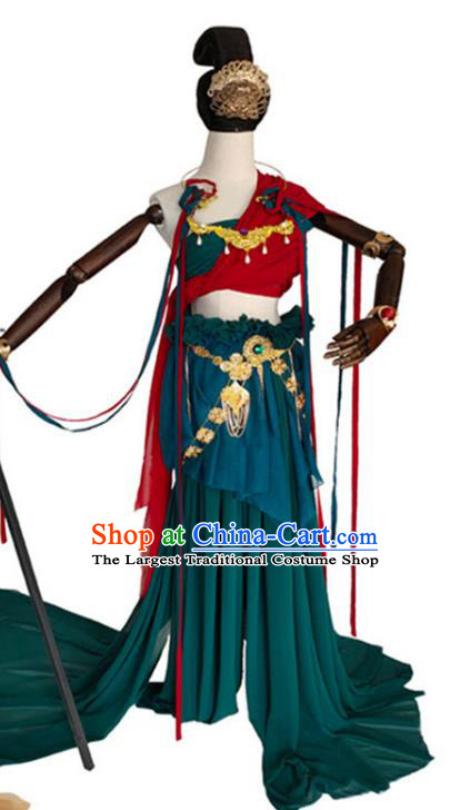 Chinese Ancient Goddess Dress Costume Dunhuang Flying Apsaras Dance Clothing