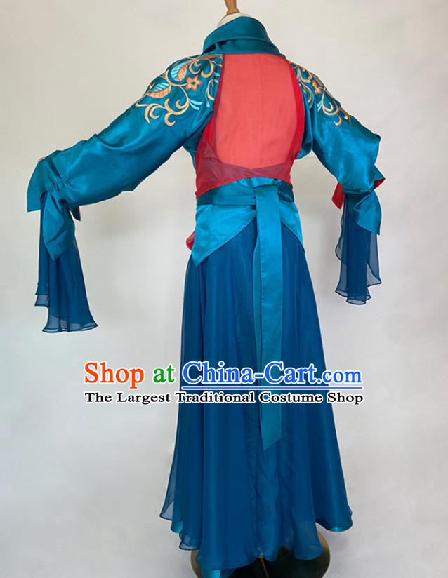 Chinese Ancient Fairy Maiden Blue Dress Classical Dance Costume Soul Snatcher Beauty Ying Lian Clothing