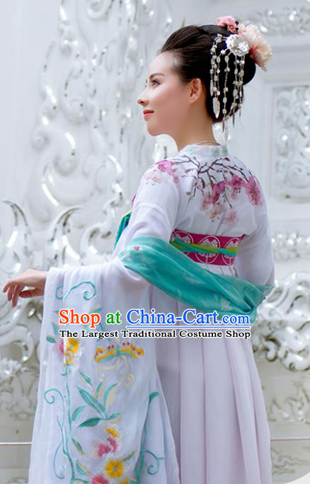 Chinese Ancient Empress Garment Costumes Tang Dynasty Court Woman Clothing Traditional Embroidered Hanfu Dress