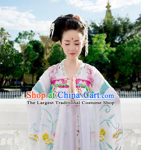 Chinese Ancient Empress Garment Costumes Tang Dynasty Court Woman Clothing Traditional Embroidered Hanfu Dress
