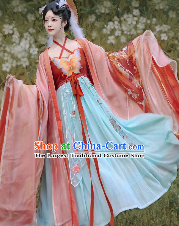 Chinese Traditional Hanfu Dress Tang Dynasty Imperial Concubine Garment Costumes Ancient Palace Beauty Clothing