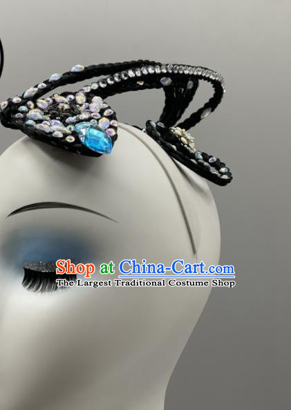 China Taoli Cup Dance Competition Headpieces Woman Stage Performance Headwear Classical Dance Wig and Hair Jewelry