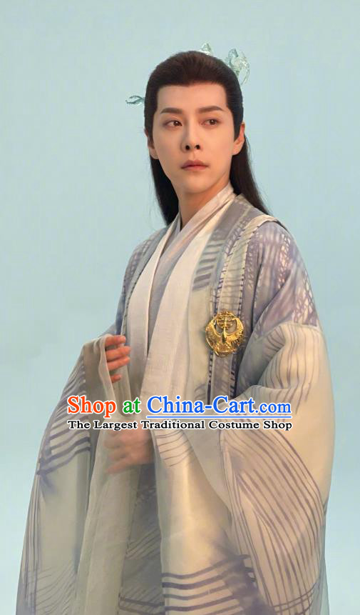 Chinese Ancient Young Childe Costumes Swordsman Clothing Drama Love Between Fairy and Devil Rong Hao Garments