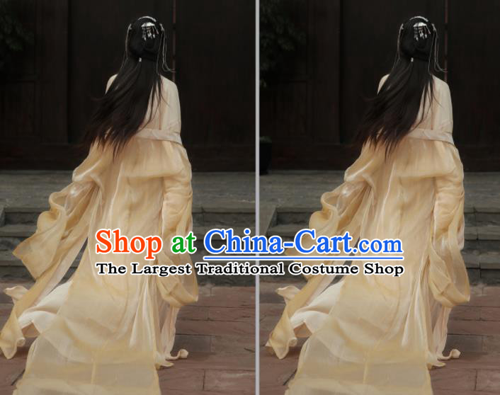 Chinese Ancient Young Beauty Clothing Jin Dynasty Swordswoman Garment Costumes Traditional Orangepink Hanfu Dresses