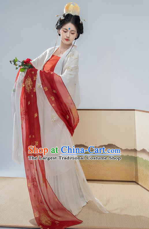 China Traditional Song Dynasty Court Woman Hanfu Dresses Ancient Imperial Consort Costumes Complete Set