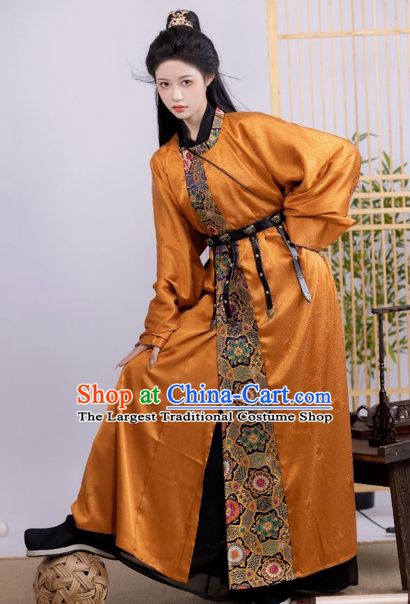 China Ancient Young Swordsman Clothing Traditional Design Brocade Hanfu Robe Tang Dynasty Costume for Women for Men