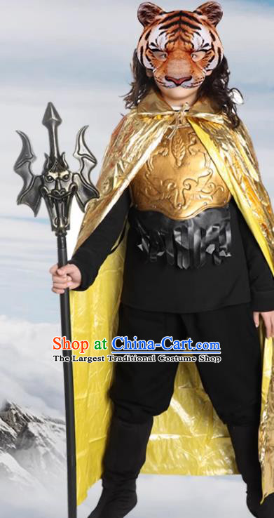 China TV Series Journey to the West Tiger Monster Clothing Halloween Cosplay Costume