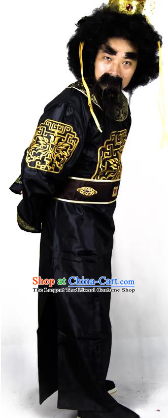 China Ancient Legend Costume Top Halloween Cosplay Clothing Journey to the West King of Hell Yama Black Outfit