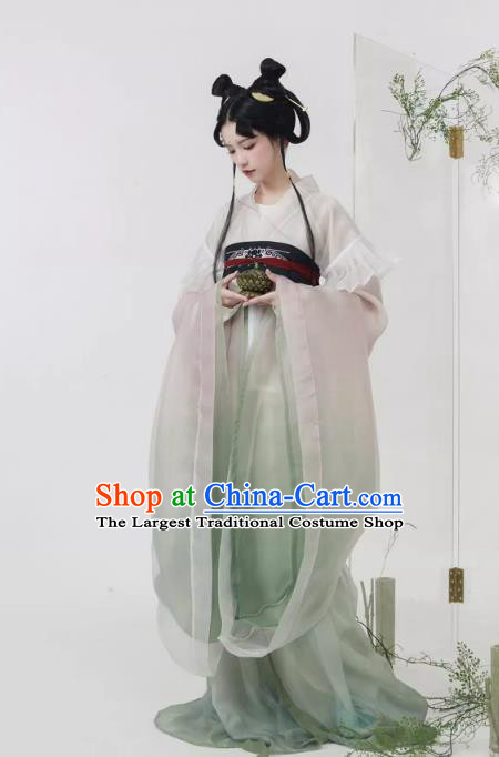 China Ancient Palace Lady Costumes Traditional Southern and Northern Dynasties Hanfu Dresses Complete Set