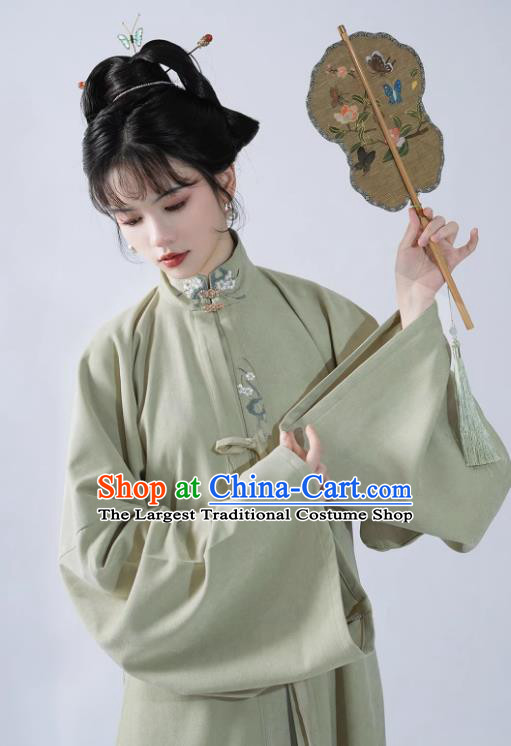China Ming Dynasty Replica Costumes Young Woman Hanfu Traditional Fashion Ancient Noble Mistress Outfit