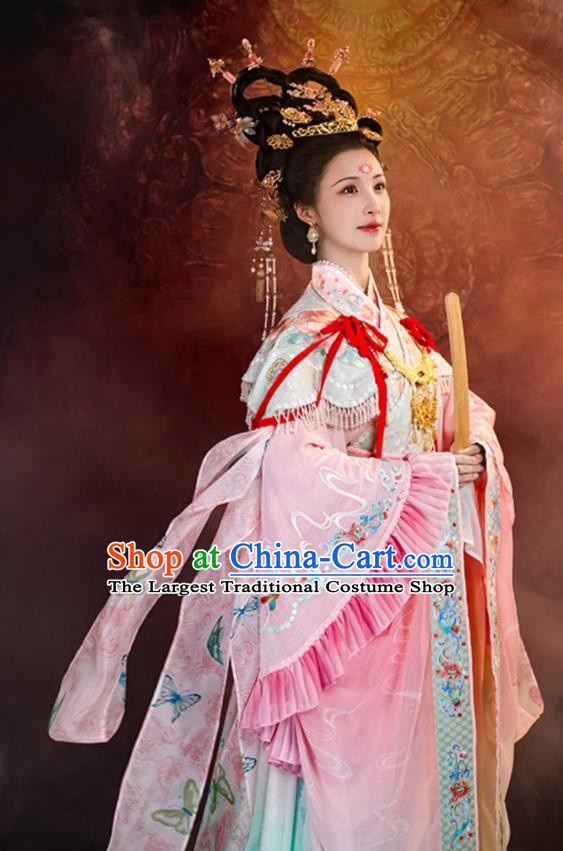 China Ancient Goddess Costumes Southern and Northern Dynasties Historical Clothing Traditional Mural Empress Hanfu Dress
