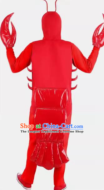 Top Cosplay Cray Red Outfit Halloween Party Costume Stage Performance Marine Organism Clothing