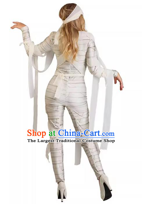 Top Cosplay Mummy Outfit Halloween Party Costume Stage Performance Woman Zombie Clothing