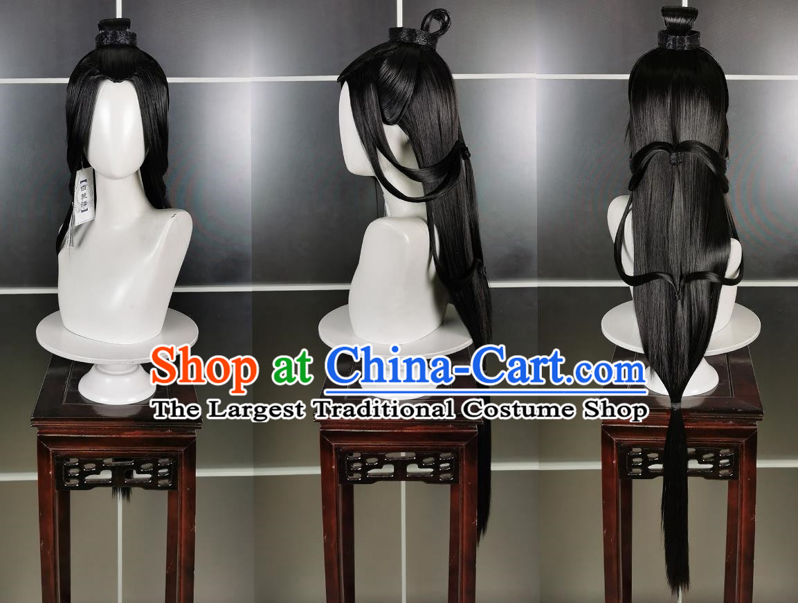Chunyang Adult Female Pojun Taoist Wig Headdress Jianwang 3 Jiansan Cosplay Headpiece