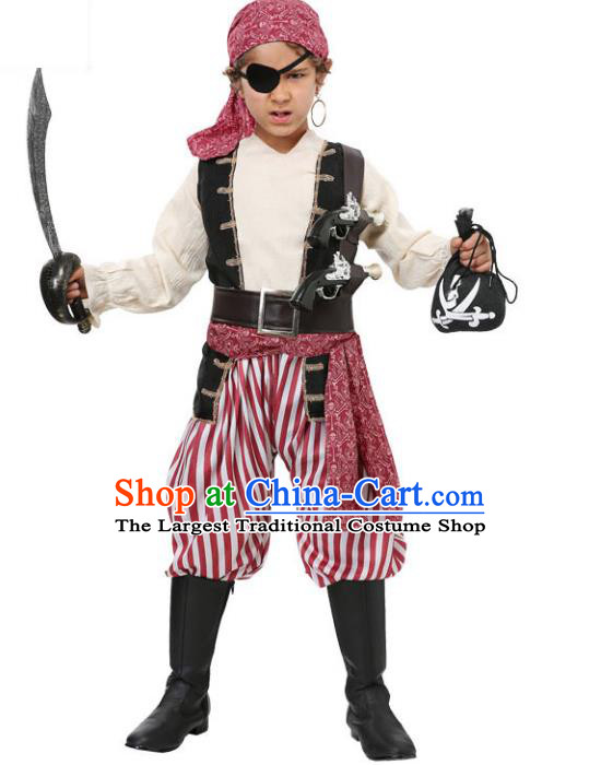 Halloween Stage Performance Mariner Clothing Children Fancy Ball Costume Cosplay Pirate Outfit
