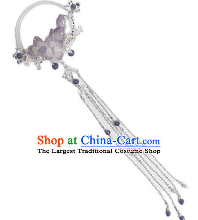 Handmade Tassel Headgear Chinese Ancient Princess Hair Stick Top Hanfu Hair Jewelry