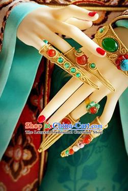 Handmade BJD Finger Guards Chinese Tang Dynasty Empress Accessories Customize Hanfu Doll Jewelries