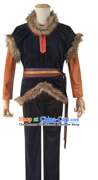 European Retro Male Clothing Top England Hunter Winter Outfit Christmas Stage Performance Costume