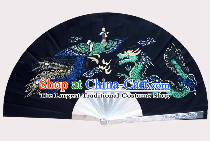 Top Tai Chi Dance Fan Kung Fu Fan Stage Performance Stainless Metal Fan