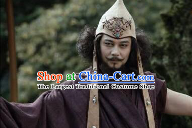 China Ancient Tibetan Monk Clothing  TV Series Demi Gods and Semi Devils Martial Arts Master Jiumo Zhi Replica Costume
