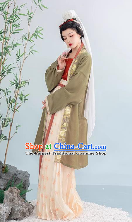 China Song Dynasty Imperial Consort Costumes Traditional Hanfu Dresses Ancient Noble Woman Clothing