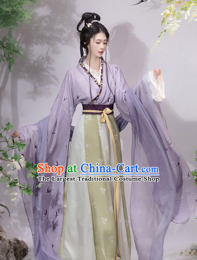 China Traditional Hanfu Dresses Ancient Southern and Northern Dynasties Court Lady Costumes