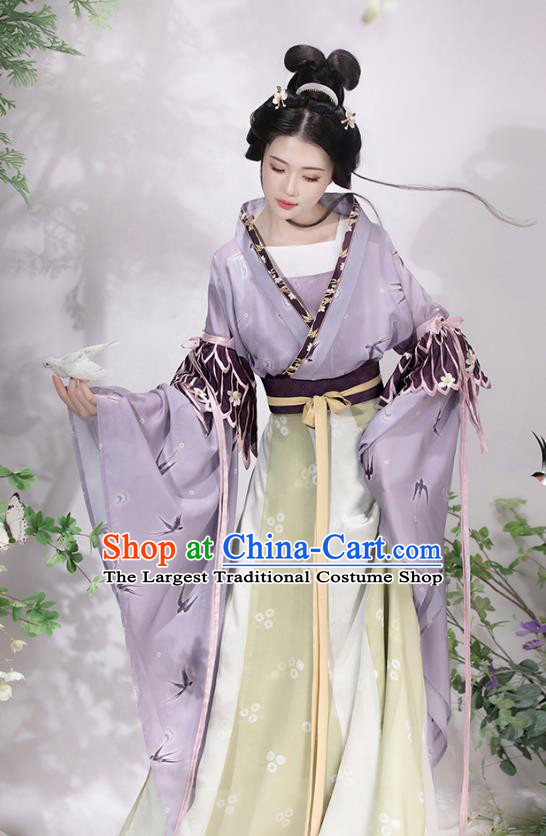 China Traditional Hanfu Dresses Ancient Southern and Northern Dynasties Court Lady Costumes