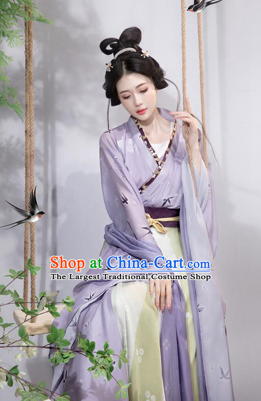 China Traditional Hanfu Dresses Ancient Southern and Northern Dynasties Court Lady Costumes