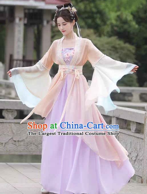 China Traditional Hanfu Classical Dance Dress Jin Dynasty Princess Clothing Ancient Fairy Costumes
