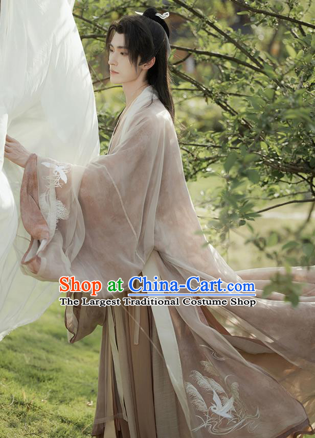 China Song Dynasty Young Childe Historical Costumes Ancient Scholar Clothing Male Hanfu Complete Set