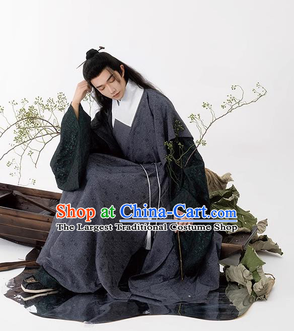 China Hanfu Priest Robes Ancient Scholar Clothing Ming Dynasty Young Man Replica Costumes