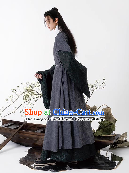 China Hanfu Priest Robes Ancient Scholar Clothing Ming Dynasty Young Man Replica Costumes